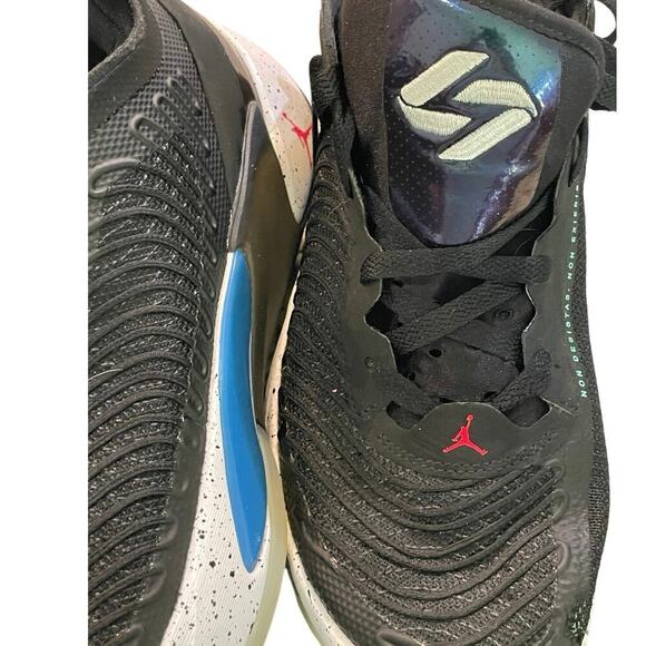 JORDAN LUKE 1 SNEAKERS BASKETBALL BLACK SIGNAL BLUE METALLIC FB1800-004 SZ 11 main image 7